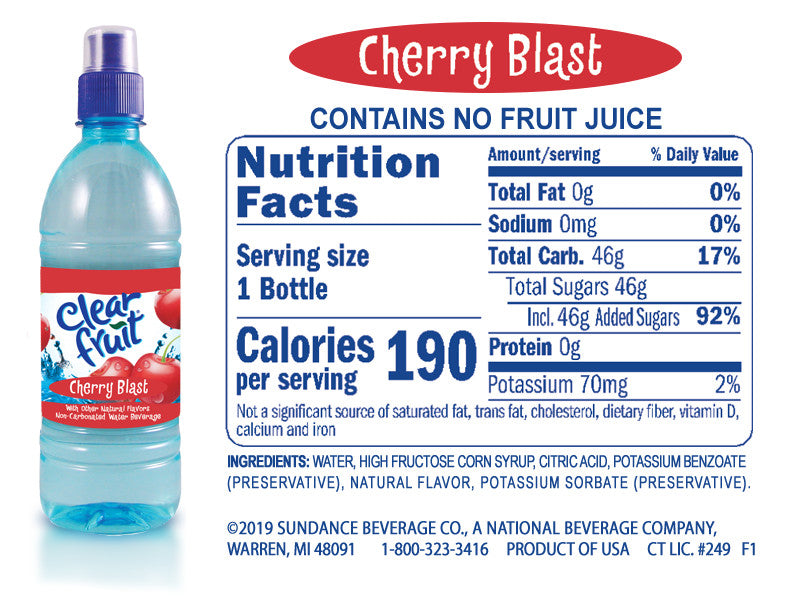 Clear Fruit Flavored Water 16.9oz Bottles 6/12/24 Packs, ALL Flavors Available